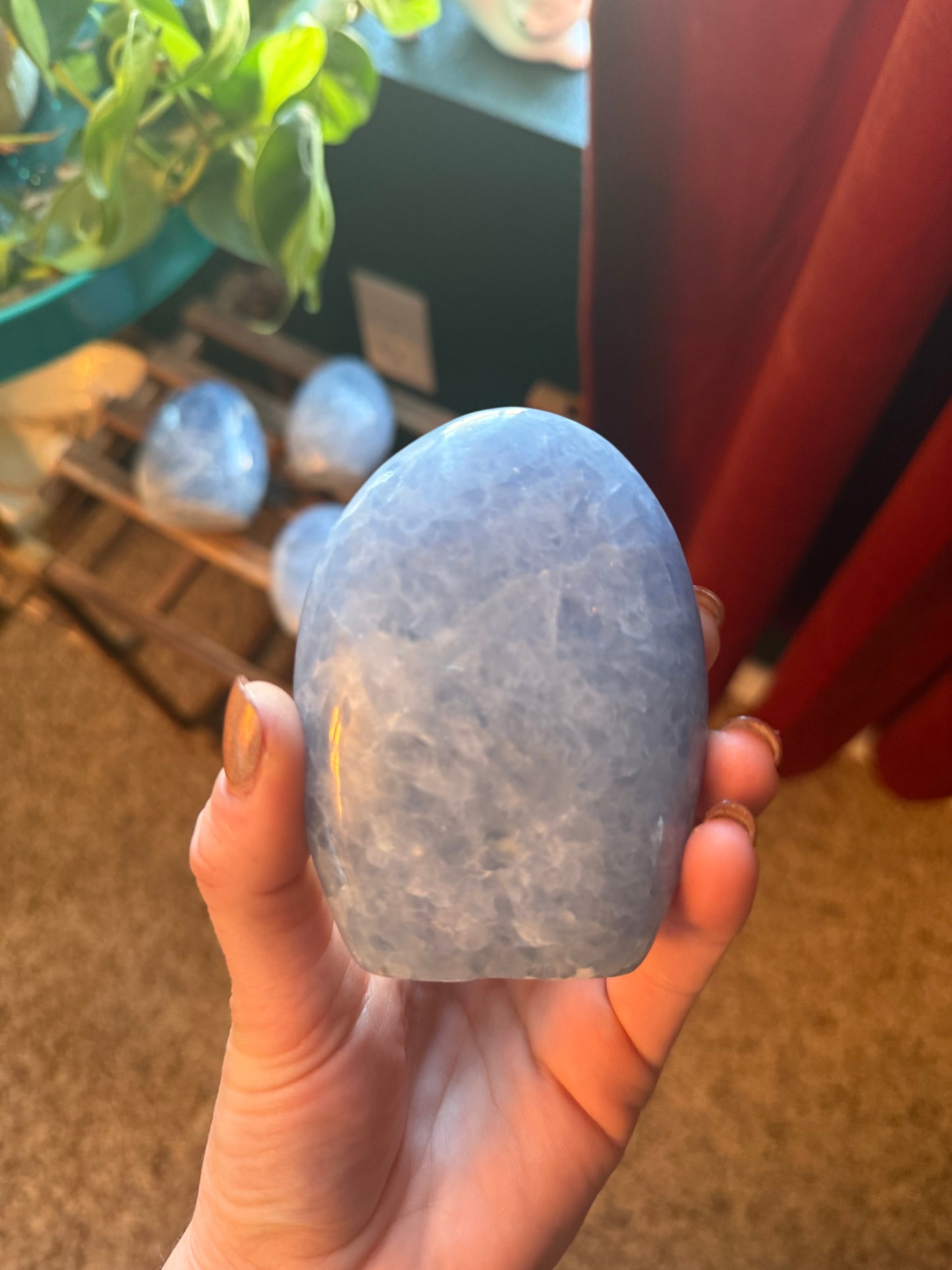 Blue Calcite Free Form