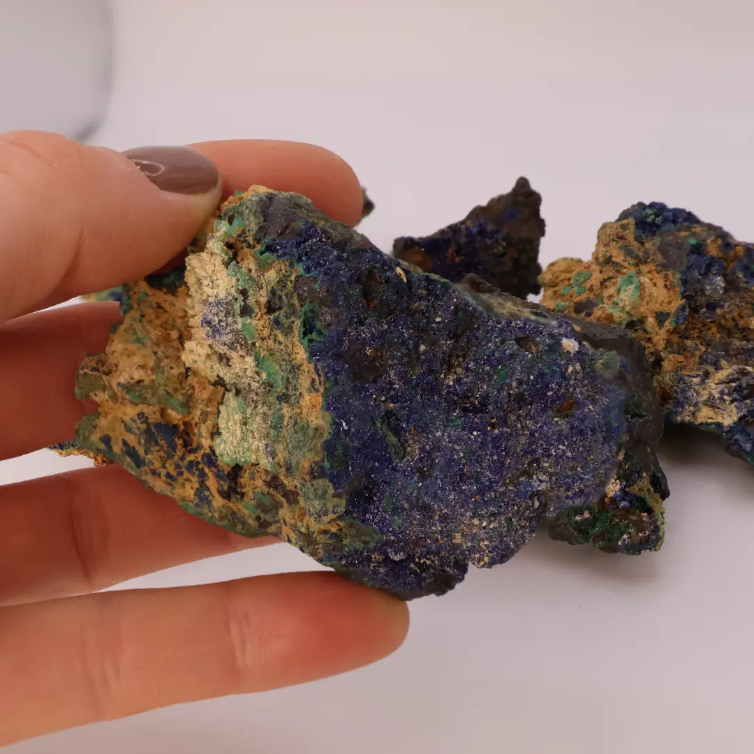Azurite with Malachite