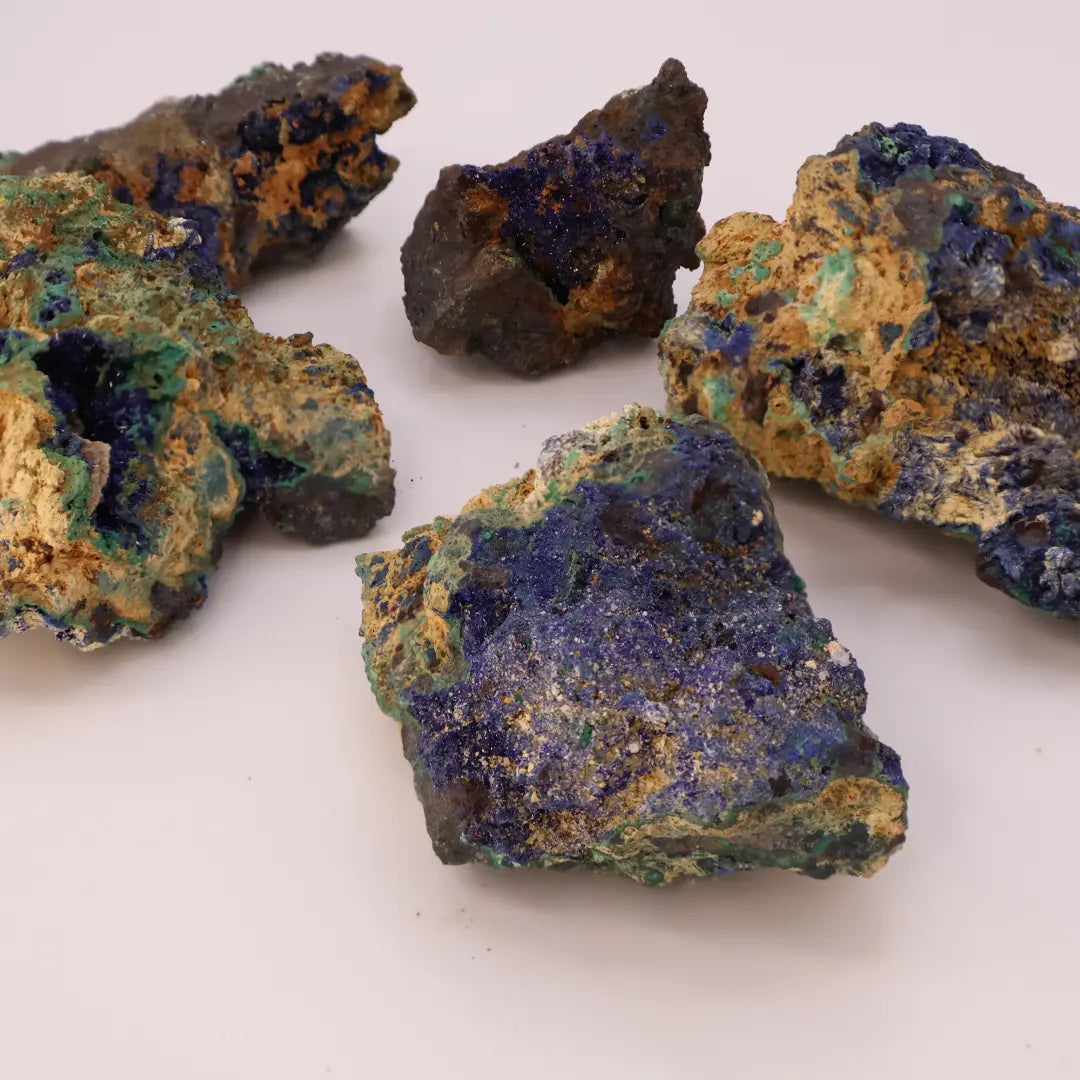 Azurite with Malachite